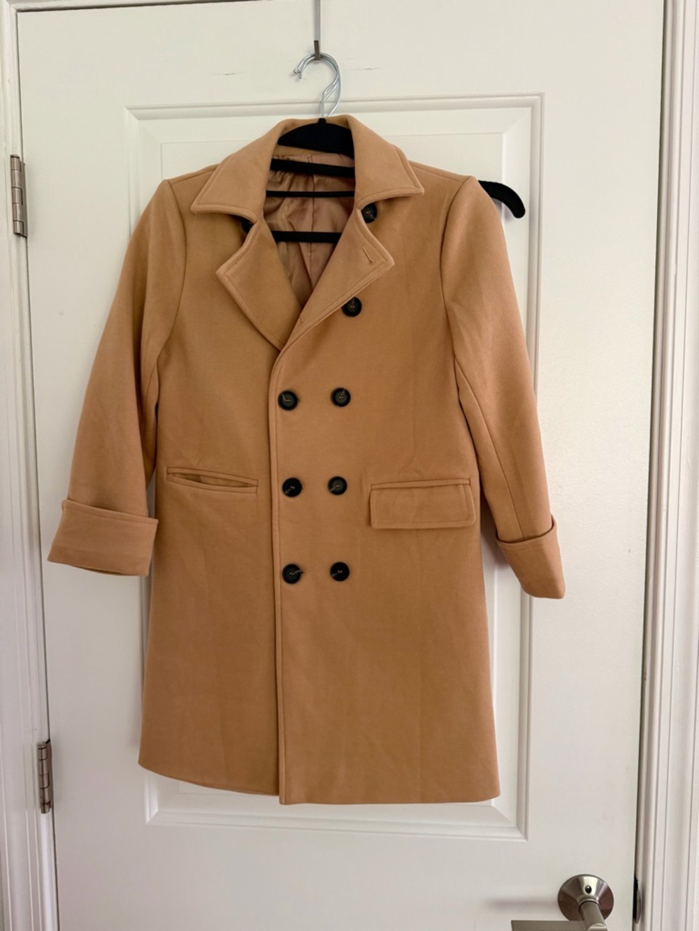 Kid’s Double-Breasted khaki/Camel Coat